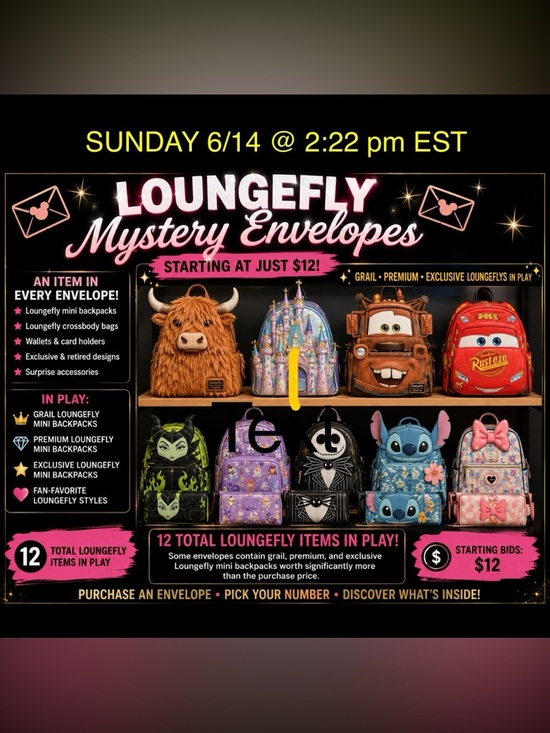 Handbags - LOUNGEFLY MYSTERY ENVELOPES